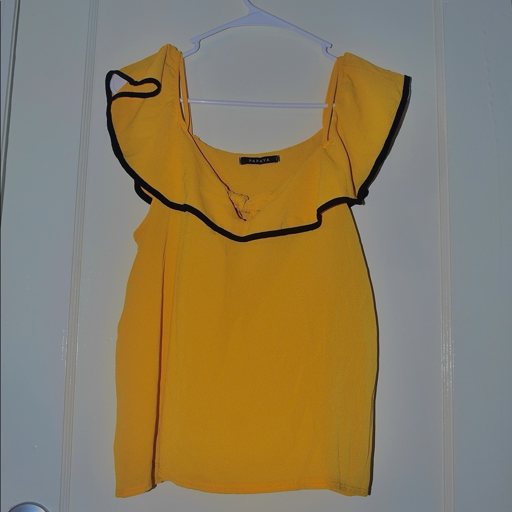 Yellow off the shoulder top